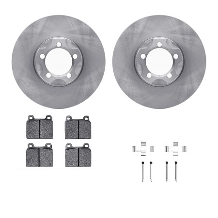 Front - Dynamic Friction Company Brake Rotors with 3000 Ceramic Brake Pads and Hardware Kit 6312-63008